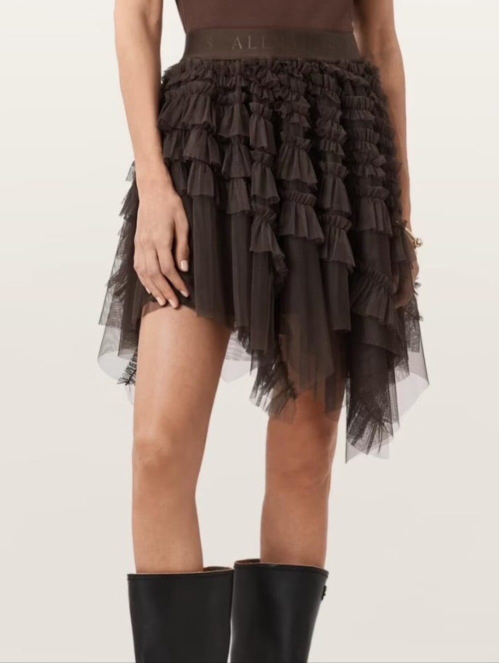 All Saints Jayde Tuille Skirt Size 8